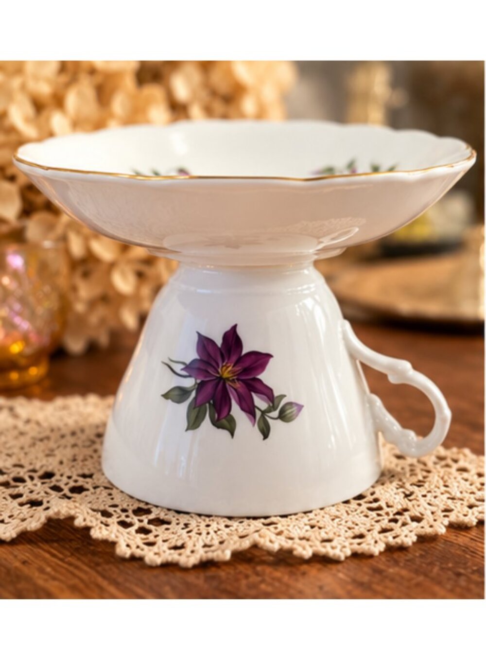 Royal Ascot Bone China Repurposed Teacup Trinket Dish